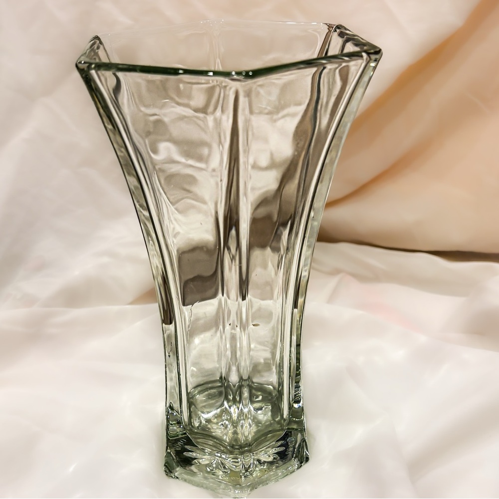 Vintage Hoosier Glass Hexagon Vase #4040